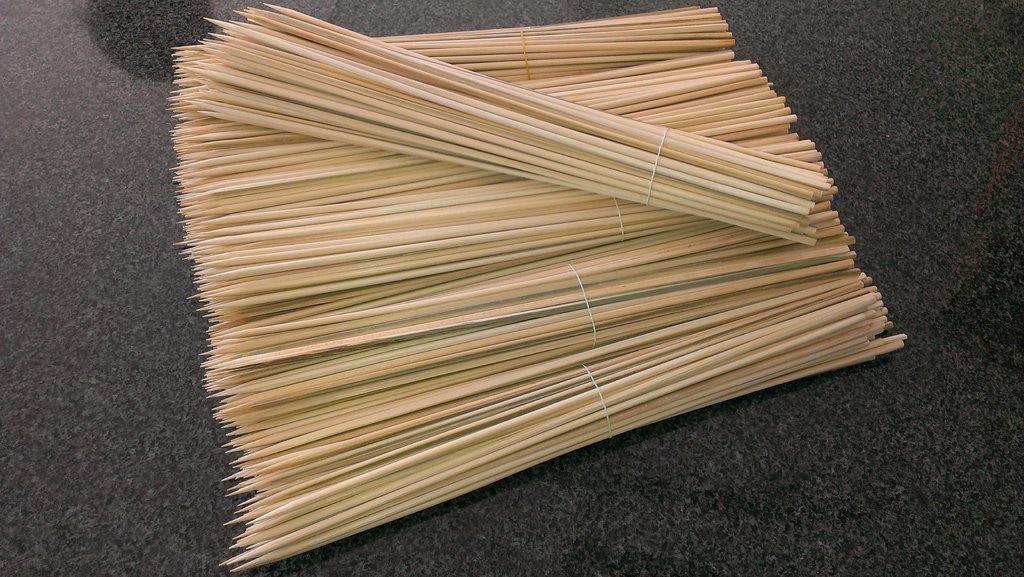 250 x 40cm Länge Ø5mm Bambusspieße Schaschlik Bambus Spiess Spieße Schokofrüchte 