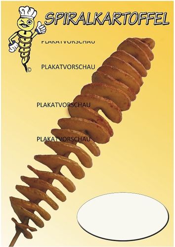 Poster DIN-A2 WERBUNG Spiralkartoffel